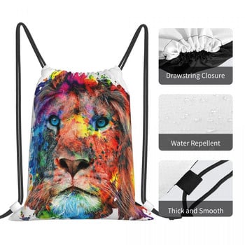 Lion 3 Drawstring τσάντες Τσάντες πλάτης Σακίδια πλάτης Custom Bag Τσάντα πλάτης Γυναικεία τσάντα παπουτσιών για παιδιά