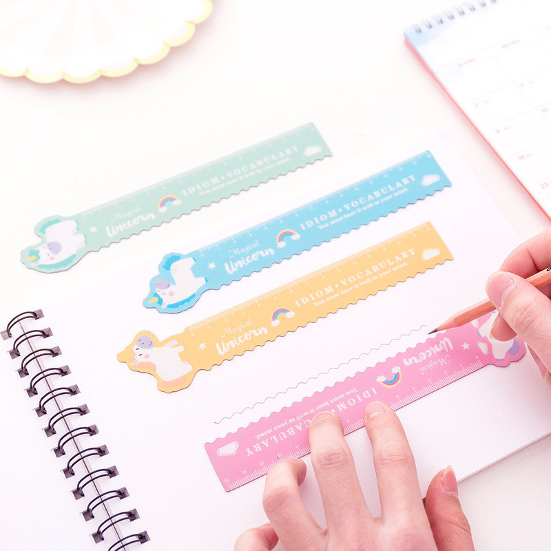 1vnt 15 cm animacinių filmų gyvūnų kūrybinių indų lanksti magnetinė liniuotė matavimo liniuotė