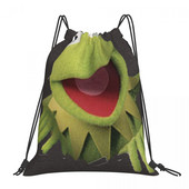 Kermit The Frog 4 húzózsinóros táskák hátizsákok utazó női táska húzózsinóros táska női hátizsák