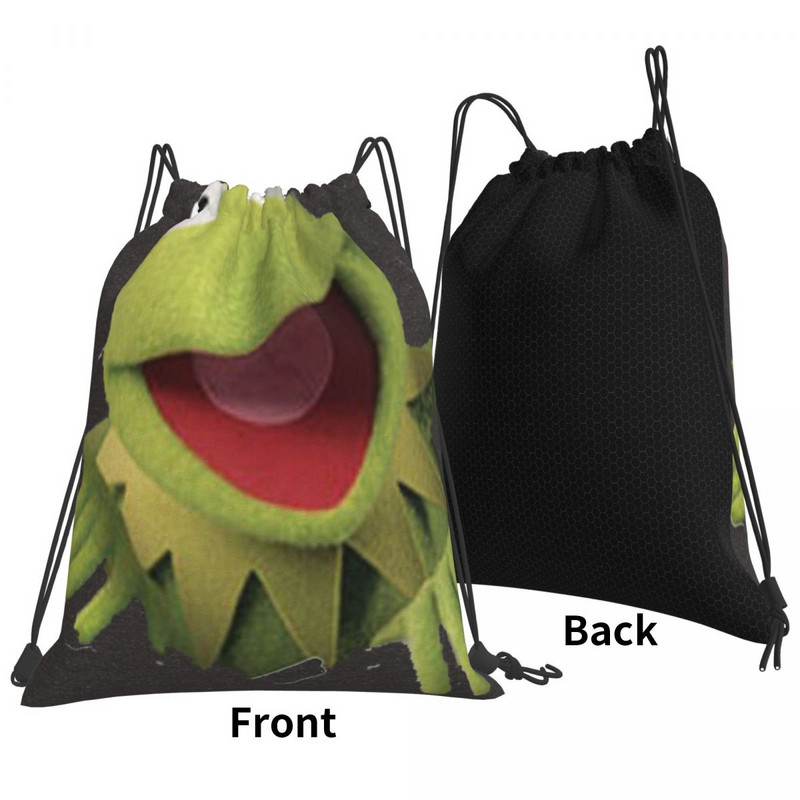 Kermit The Frog 4 húzózsinóros táskák hátizsákok utazó női táska húzózsinóros táska női hátizsák