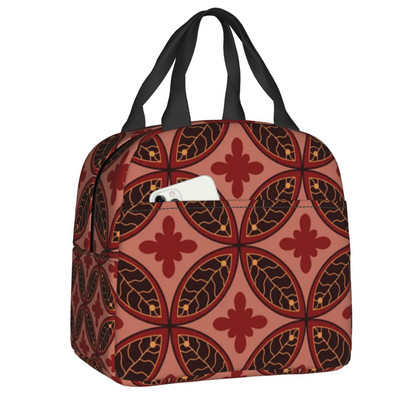 Afrički Ankara printovi Izolirana torba za ručak Geometrijska etnička umjetnost Prijenosni toplinski hladnjak Kutija za ručak za djecu Djeca školarci