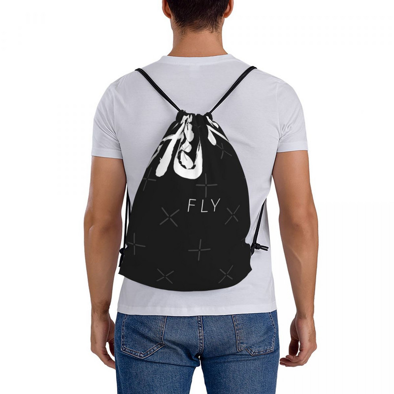 Fly Karasuno Haikyuu Echipa de volei Genți cu șnur Rucsaci Geanta Geantă din material Rucsaci pentru bărbați Rucsac cu șnur