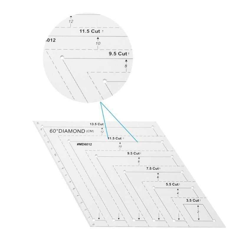 Prozirni akrilni patchwork zanatski ravnalo za prošivanje ravnala za rezanje DIY šivanje mjerni alati za crtanje Kućni ured Školski pribor