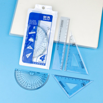 Set de rigle 4buc/set Desen Măsurare Geometrie Triunghi dreptar Raportor o varietate de rigle Școală