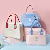 Pārnēsājama pusdienu soma liela ietilpība jauka, siltumizolēta pusdienu kaste, ūdensnecaurlaidīga Oksfordas dzesētāja soma piknika pārtikas uzglabāšanas Bento maisiņš