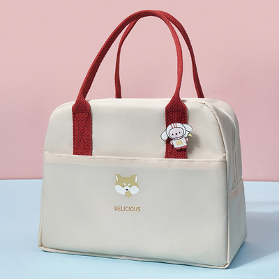 Pārnēsājama pusdienu soma liela ietilpība jauka, siltumizolēta pusdienu kaste, ūdensnecaurlaidīga Oksfordas dzesētāja soma piknika pārtikas uzglabāšanas Bento maisiņš