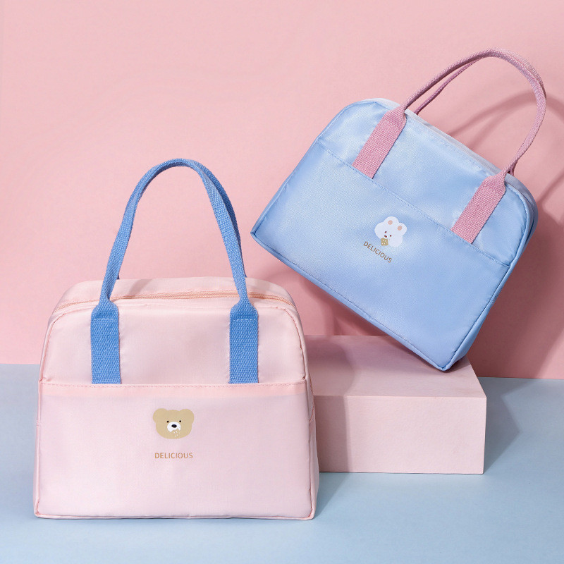 Pārnēsājama pusdienu soma liela ietilpība jauka, siltumizolēta pusdienu kaste, ūdensnecaurlaidīga Oksfordas dzesētāja soma piknika pārtikas uzglabāšanas Bento maisiņš