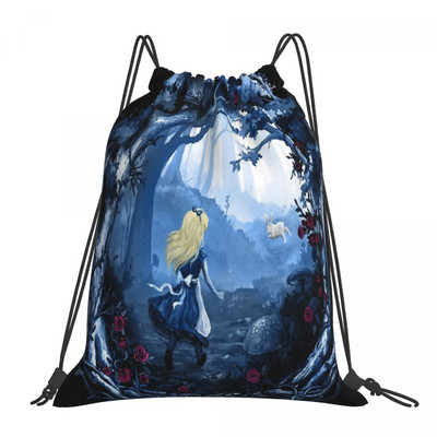 Follow The Rabbit 2 Savelkamās aukliņas Somas Mugursomas Kurpju Soma Kawaii Bag plecu soma Savelkamās aukliņas maisiņš