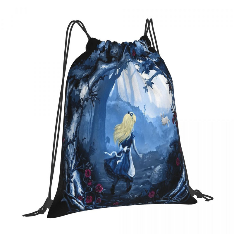 Follow The Rabbit 2 Savelkamās aukliņas Somas Mugursomas Kurpju Soma Kawaii Bag plecu soma Savelkamās aukliņas maisiņš