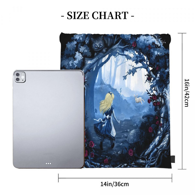 Follow The Rabbit 2 Savelkamās aukliņas Somas Mugursomas Kurpju Soma Kawaii Bag plecu soma Savelkamās aukliņas maisiņš