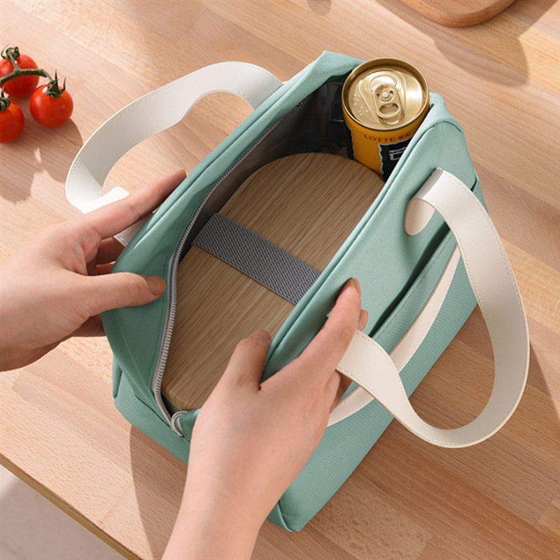 Geantă de prânz termoizolată cu fața zâmbitoare portabilă din pânză Oxford, cutie termică pentru picnic, bento, container de depozitare pentru cină, geantă frigorifică