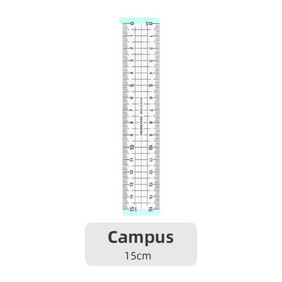 Pravítko Kokuyo Campus 15 cm, obojstranné, priehľadné akrylové, rovné pravítko, kancelárske školské potreby F7272
