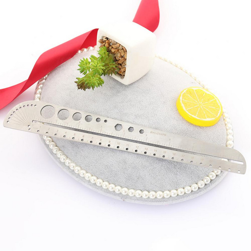 Daugiafunkcinis piešimo skaidrios skalės liniuotė nerūdijančio plieno kampo matuoklis įrankio mastelio liniuotė biuro kompaso matuoklio įrankis