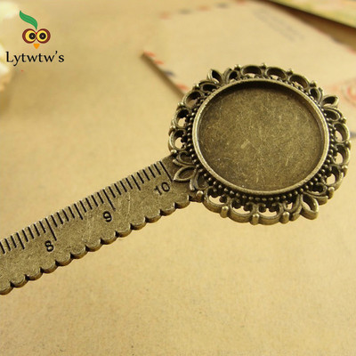 1 τεμ Lytwtw`s Retro Metal Alloy Σχέδιο δαντέλας Ίσιος χάρακας για ράψιμο Σελιδοδείκτες Σχολική προμήθειες γραφείου Εργαλείο μέτρησης χαρτικών