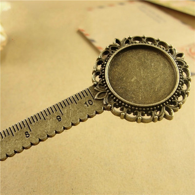 1Pcs Lytwtw's Retro Metal Alloy Lace crtež Ravno ravnalo za šivanje Knjižne oznake Školski uredski pribor Alat za mjerenje pribora