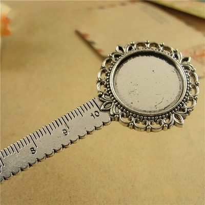 1Pcs Lytwtw's Retro Metal Alloy Lace crtež Ravno ravnalo za šivanje Knjižne oznake Školski uredski pribor Alat za mjerenje pribora