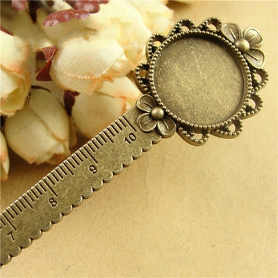 1Pcs Lytwtw's Retro Metal Alloy Lace crtež Ravno ravnalo za šivanje Knjižne oznake Školski uredski pribor Alat za mjerenje pribora