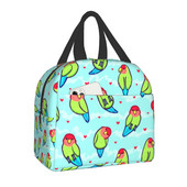 Cute Bird Portable Lunch Box Multifunction Parrot Lovebird Cooler Thermal Food Insolated τσάντα γεύματος για γυναίκες για πικνίκ γραφείου