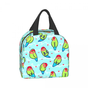 Cute Bird Portable Lunch Box Multifunction Parrot Lovebird Cooler Thermal Food Insolated τσάντα γεύματος για γυναίκες για πικνίκ γραφείου
