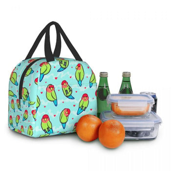 Cute Bird Portable Lunch Box Multifunction Parrot Lovebird Cooler Thermal Food Insolated τσάντα γεύματος για γυναίκες για πικνίκ γραφείου