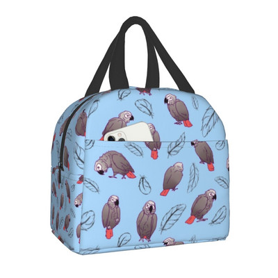 Cute Bird Portable Lunch Box Multifunction Parrot Lovebird Cooler Thermal Food Insolated τσάντα γεύματος για γυναίκες για πικνίκ γραφείου