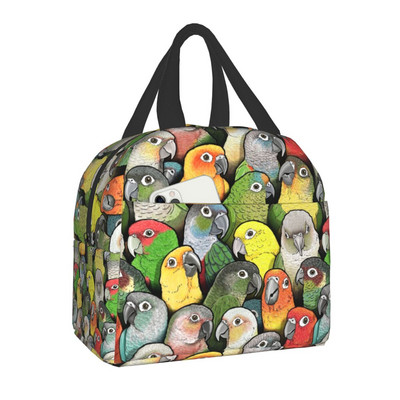 Cute Bird Portable Lunch Box Multifunction Parrot Lovebird Cooler Thermal Food Insolated τσάντα γεύματος για γυναίκες για πικνίκ γραφείου