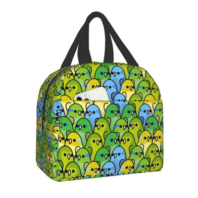Cute Bird Portable Lunch Box Multifunction Parrot Lovebird Cooler Thermal Food Insolated τσάντα γεύματος για γυναίκες για πικνίκ γραφείου