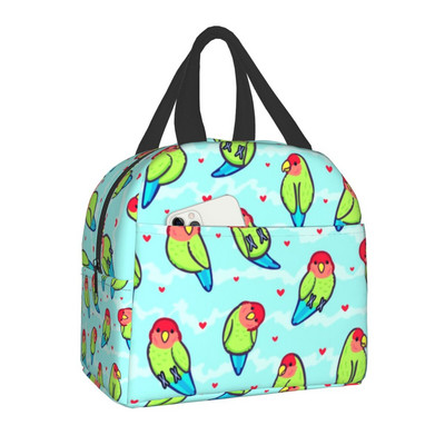 Cute Bird Portable Lunch Box Multifunction Parrot Lovebird Cooler Thermal Food Insolated τσάντα γεύματος για γυναίκες για πικνίκ γραφείου