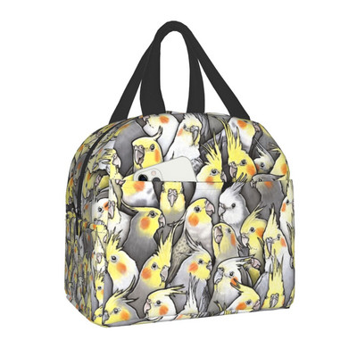 Cute Bird Portable Lunch Box Multifunction Parrot Lovebird Cooler Thermal Food Insolated τσάντα γεύματος για γυναίκες για πικνίκ γραφείου