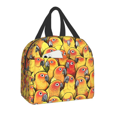 Cute Bird Portable Lunch Box Multifunction Parrot Lovebird Cooler Thermal Food Insolated τσάντα γεύματος για γυναίκες για πικνίκ γραφείου