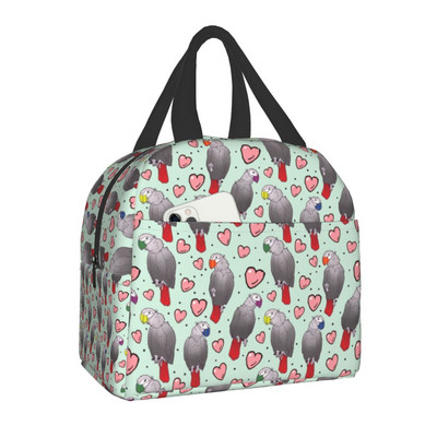 Cute Bird Portable Lunch Box Multifunction Parrot Lovebird Cooler Thermal Food Insolated τσάντα γεύματος για γυναίκες για πικνίκ γραφείου