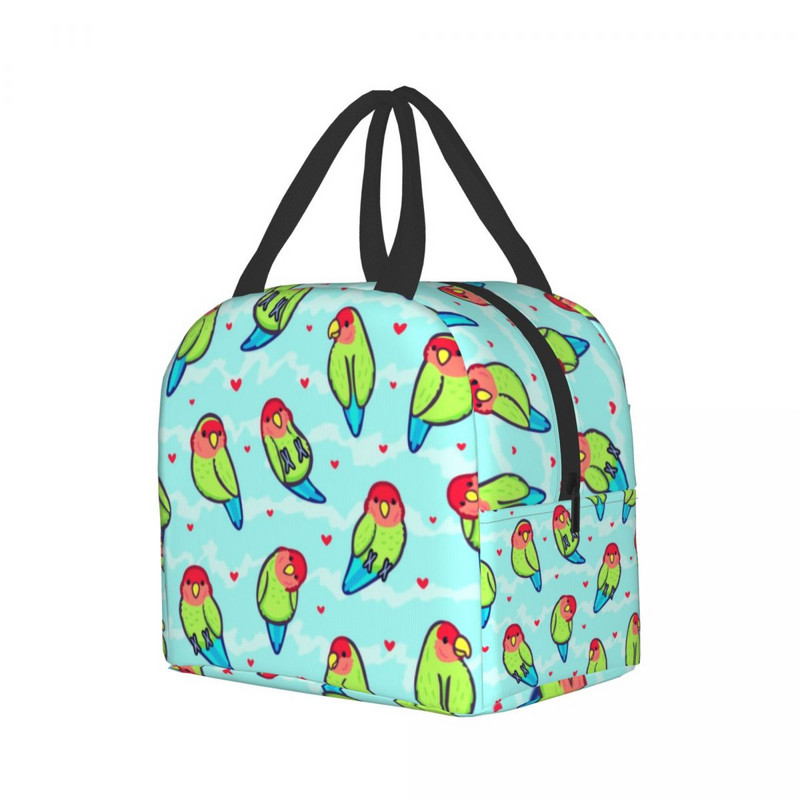 Cute Bird Portable Lunch Box Multifunction Parrot Lovebird Cooler Thermal Food Insolated τσάντα γεύματος για γυναίκες για πικνίκ γραφείου