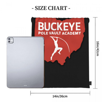 Buckeye Pole Vault Academy Γνήσιες τσάντες με κορδόνια Σακίδια πλάτης Ανδρική τσάντα Υφασμάτινες τσάντες Τσάντα για κορδόνια Τσάντα πλάτης με κορδόνια