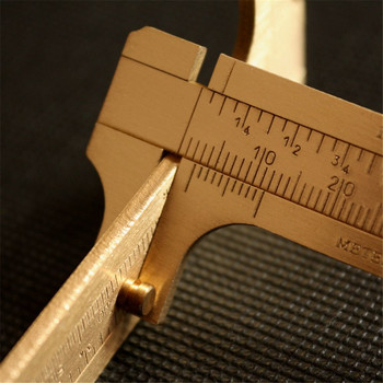 Μίνι ορειχάλκινος συρόμενος χάρακας 80mm Διπλή ζυγαριά Metal Vernier caliper Gauge Μικρόμετρο Αναλώσιμα μέτρησης ακριβείας