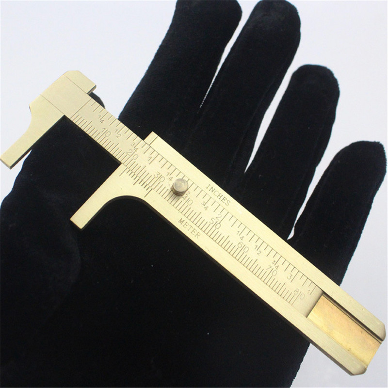 80 mm-es mini sárgaréz csúszó vonalzó, dupla mérleg, fém nóniusz, tolómérő mikrométer, precíziós mérő kellékek