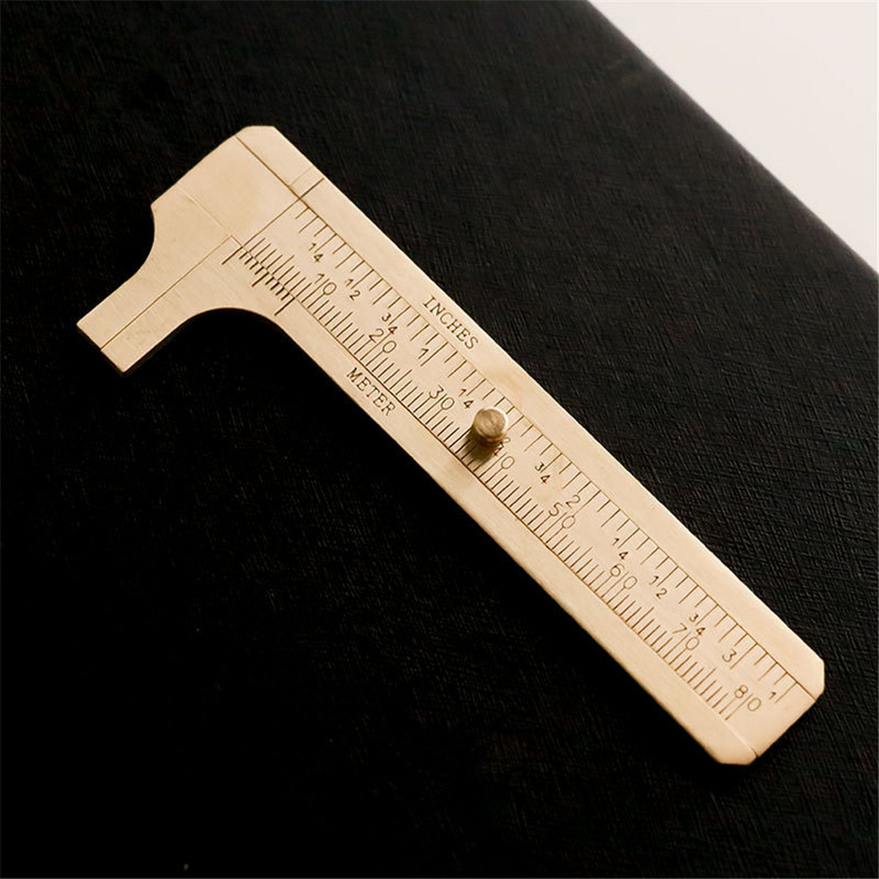80 mm-es mini sárgaréz csúszó vonalzó, dupla mérleg, fém nóniusz, tolómérő mikrométer, precíziós mérő kellékek