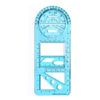 Riglă geometrică multifuncțională pentru elevi, șablon de desen geometric, instrument de măsurare pentru rigle de desenat, rechizite de birou pentru școală