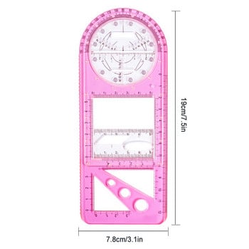 30cm Πολυλειτουργικός γεωμετρικός χάρακας Εργαλείο μέτρησης προτύπου γεωμετρικού σχεδίου για σχολικά είδη γραφείου Εργαλεία σχεδίασης μαθητών