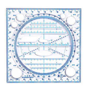 30cm Πολυλειτουργικός γεωμετρικός χάρακας Εργαλείο μέτρησης προτύπου γεωμετρικού σχεδίου για σχολικά είδη γραφείου Εργαλεία σχεδίασης μαθητών
