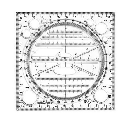 30 cm-es többfunkciós geometriai vonalzó Geometriai rajzsablon mérőeszköz iskolai irodaszerekhez Diákrajzoló eszközök