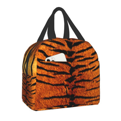 Luksuzna torba za ručak s printom životinjske kože, tigrovim prugama, muškarci, žene, hladnjak, toplinski izolirana kutija za ručak za djecu, torbe za piknik s školskom hranom