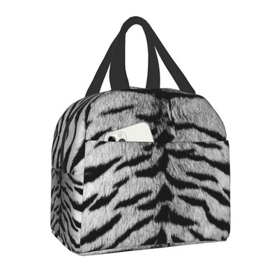 Luksuzna torba za ručak s printom životinjske kože, tigrovim prugama, muškarci, žene, hladnjak, toplinski izolirana kutija za ručak za djecu, torbe za piknik s školskom hranom