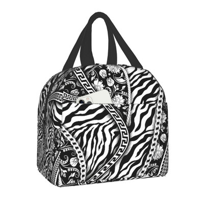 Luksuzna torba za ručak s printom životinjske kože, tigrovim prugama, muškarci, žene, hladnjak, toplinski izolirana kutija za ručak za djecu, torbe za piknik s školskom hranom