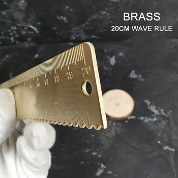 20cm Brass Wave Straight Χάρακας Copper Wave School Kids Σετ δώρου Εργαλεία μέτρησης 15cm18cm Μεταλλικός Χάλκινος χάρακας Χαρτικά Αξεσουάρ