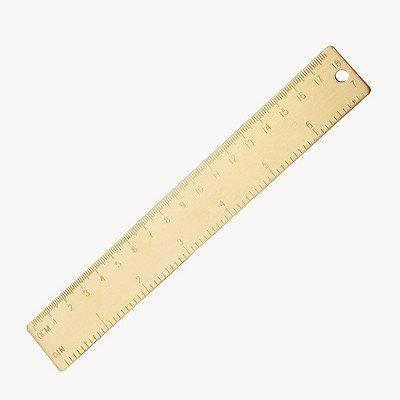 20 cm žalvario bangos tiesi liniuotė varinė banga mokyklinė vaikams dovanų rinkinys, matavimo įrankiai 15 cm18 cm metalinė varinė liniuotė Kanceliarinės prekės priedai