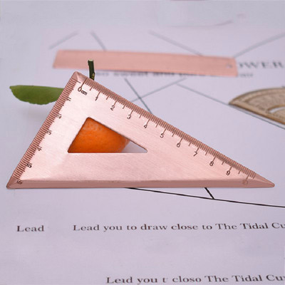 20 cm žalvario bangos tiesi liniuotė varinė banga mokyklinė vaikams dovanų rinkinys, matavimo įrankiai 15 cm18 cm metalinė varinė liniuotė Kanceliarinės prekės priedai