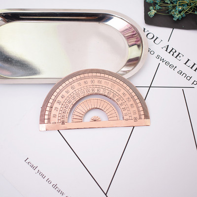 20 cm žalvario bangos tiesi liniuotė varinė banga mokyklinė vaikams dovanų rinkinys, matavimo įrankiai 15 cm18 cm metalinė varinė liniuotė Kanceliarinės prekės priedai