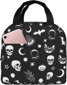 Goth Skull Lunch Bag Izolirana kutija za ručak za odrasle žene Hladnjak Mala torba za ručak za višekratnu upotrebu za uredska putovanja Sport