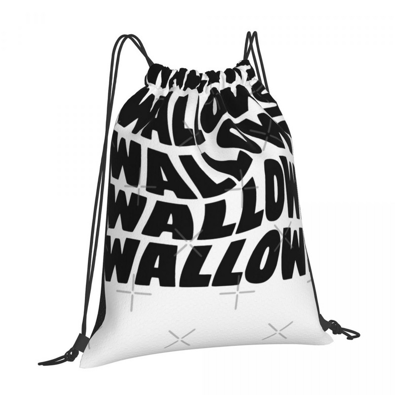 Black Wallows Swirl Design Torbe s uzicom Ruksaci Muška torba Kawaii torba Torba za rame Dječja torba od tkanine