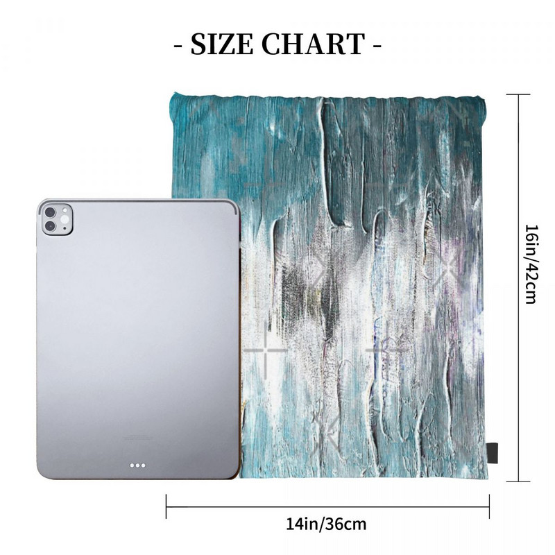 Okeāna Teal un Blue Waves Abstract Savelkamās Somas Mugursomas Mugursomas Skolas Bērniem Mugursoma Draw String Somas